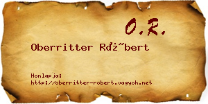 Oberritter Róbert névjegykártya