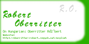 robert oberritter business card